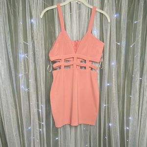 Tobi ❤️ Pink/Mauve Caged Dress - M